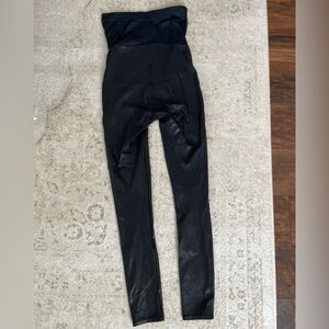 Spanx Faux Leather Maternity Leggings